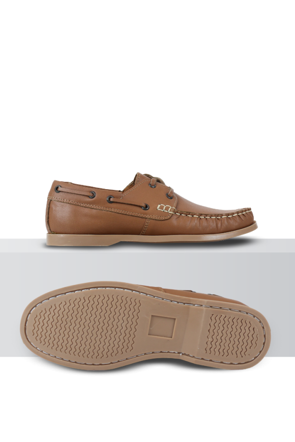 Zapato Casual De Caballero Tipo Mocasín Nautico color Miel marca Rams Cottons